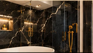 Illustrative image of luxury bathroom tile installation
